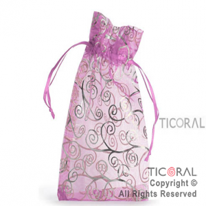 BOLSA ORGANZA ROSA 13X20 ARABESCO HS3967-9 x 1